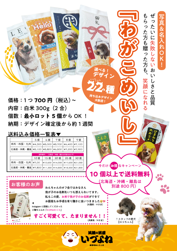 わがこめいしチラシ表