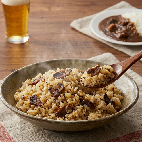 牛肉にんにくオイル煮 ビーフガーリックライスアレンジ