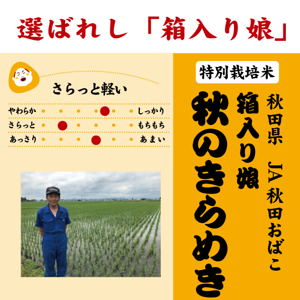7年産 秋田県 秋のきらめき 特別栽培米