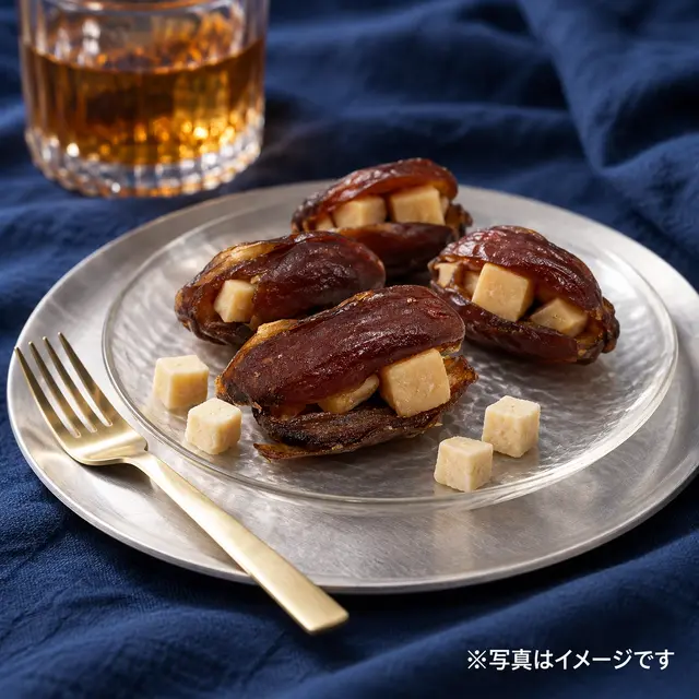 デーツとチーズの盛り付けイメージ