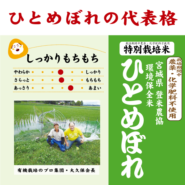 7年産 宮城県 ひとめぼれ 特別栽培米（無農薬）