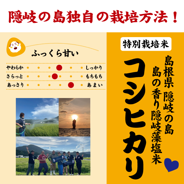 7年産 島根・島の香り隠岐藻塩米コシヒカリ 特別栽培米