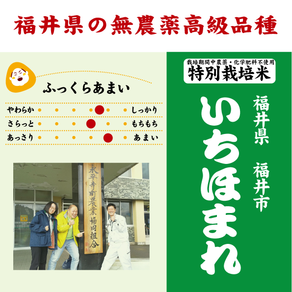 7年産 福井 いちほまれ 特別栽培米（無農薬）