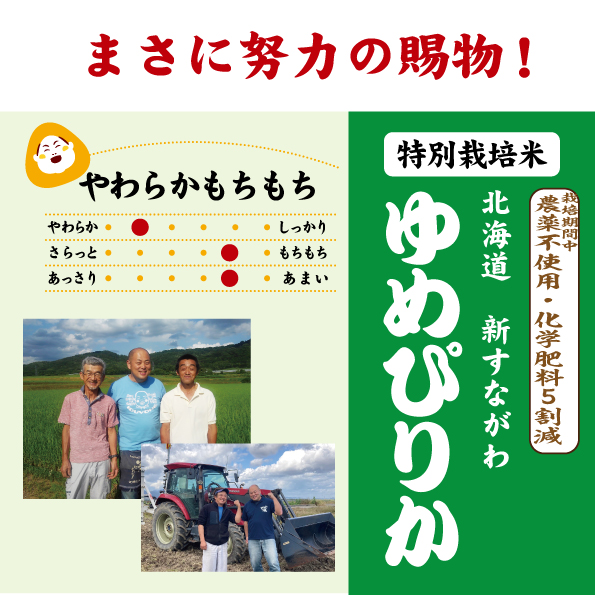 7年産 北海道 ゆめぴりか 特別栽培米