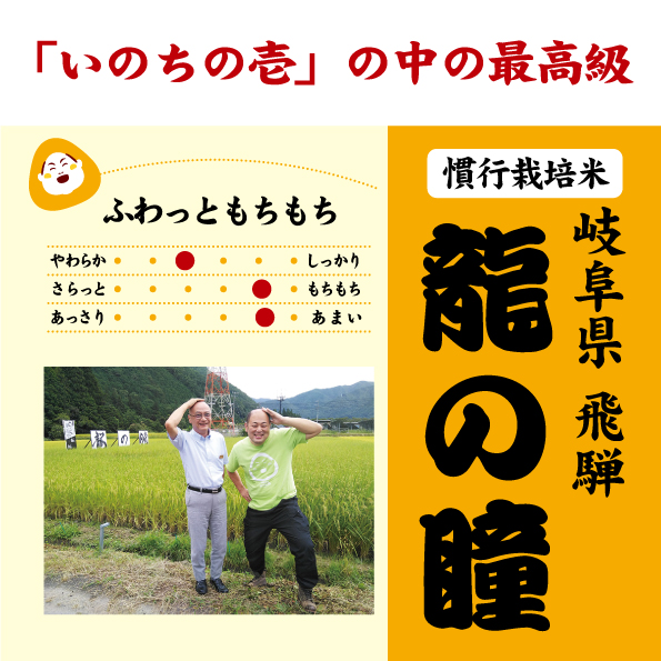 《満天青空レストランで紹介！》7年産 岐阜県 飛騨 龍の瞳