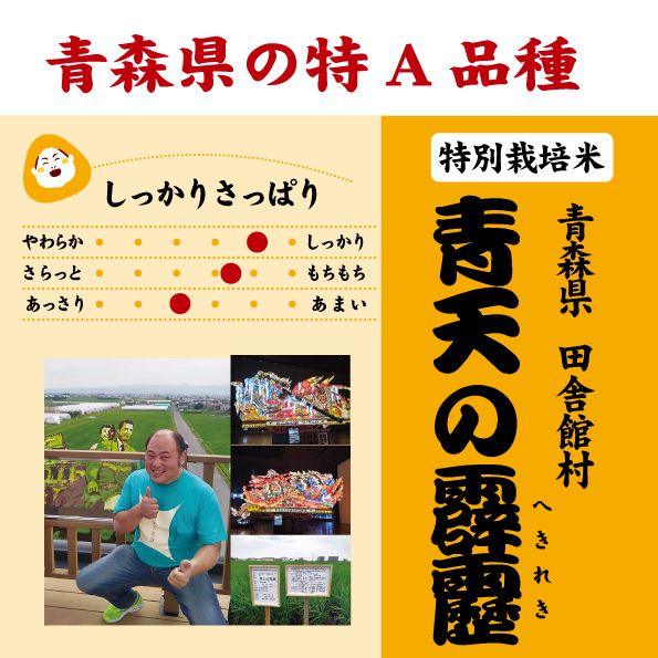 7年産 青森 青天の霹靂 特別栽培米