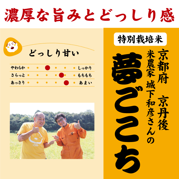 7年産 京都府京丹後 米農家城下 夢ごこち（特別栽培米）